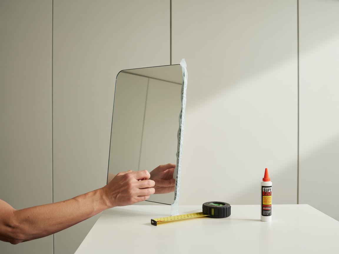 lustro na drzwiach szafy